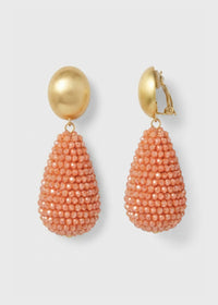 Sirena - Elegante Kristall Ohrclips Coral
