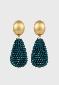 Laguna - Elegante Kristall Ohrclips Teal