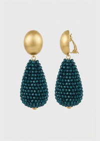 Laguna - Elegante Kristall Ohrclips Teal