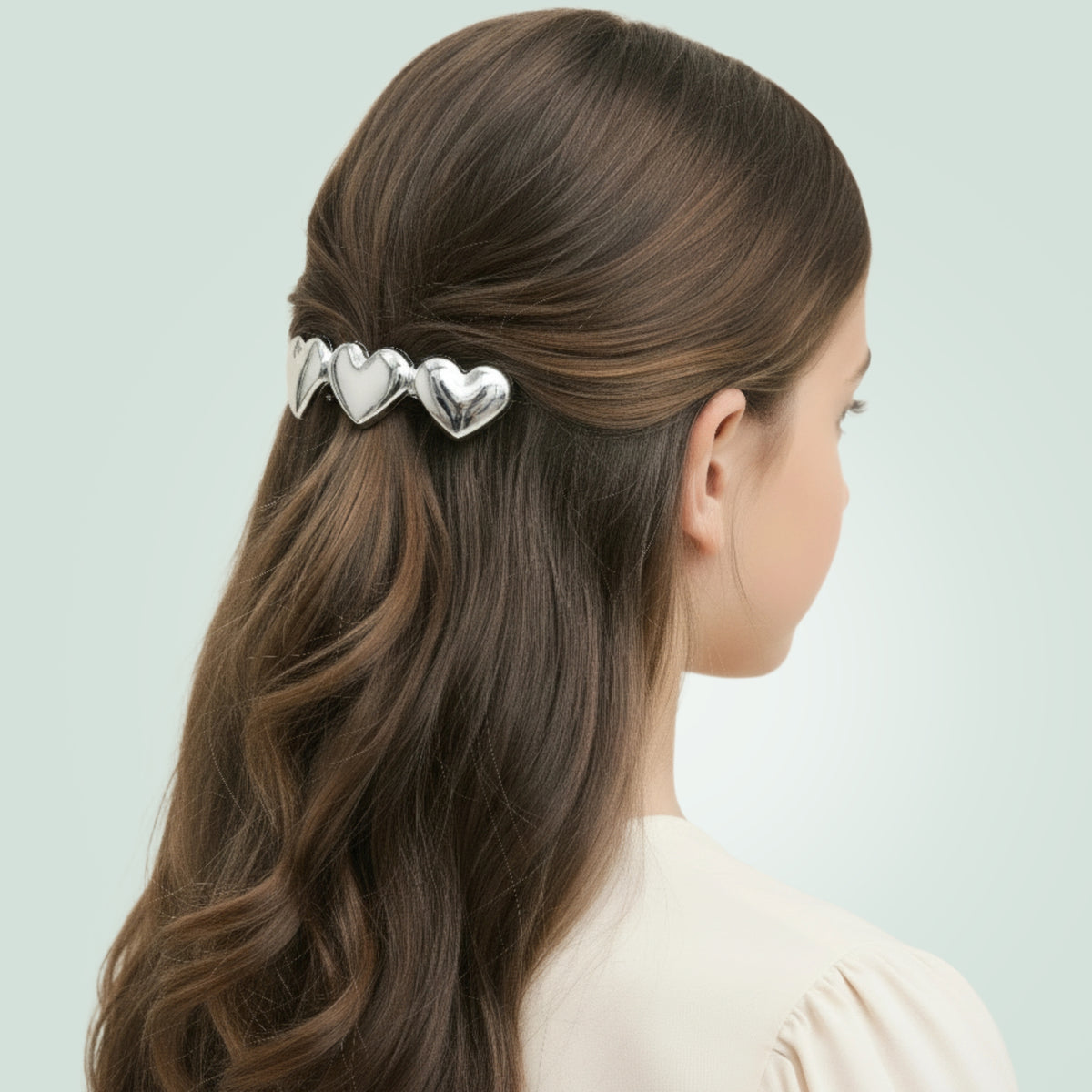 COMING SOON Amore - Haarspange mit Silber Herzen