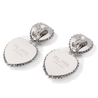 "Amore per sempre" - Funkelnde Statement-Ohrclips mit Kristallen