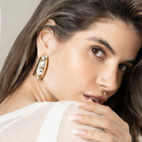 COMING SOON "Venice Ice" - Funkelnde Statement-Ohrclips mit Kristallen