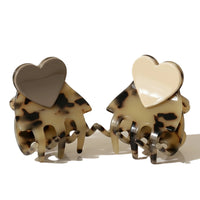 Dolcino - Große Herz Haarklammer Nude