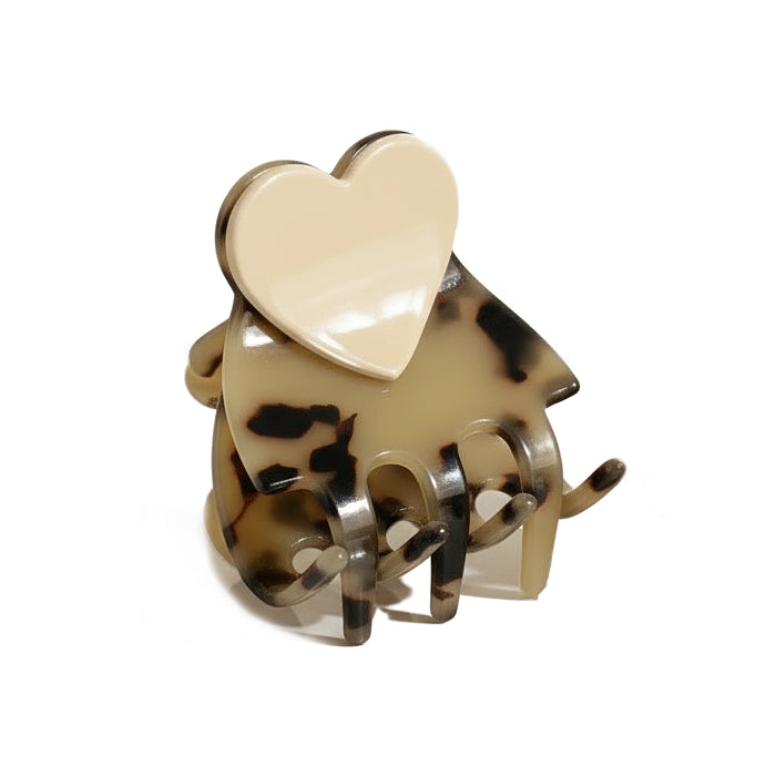 Dolcino - Große Herz Haarklammer Nude