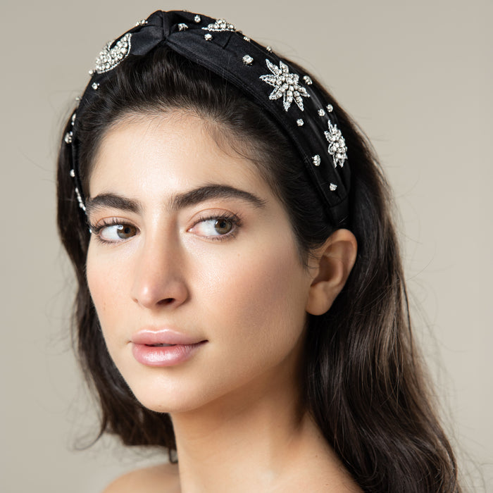 Grande Stella Luna - Funkelnder Turban Haarreif mit Stern Design