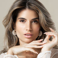 Lunatic -  Moon Hoop Statement Creolen mit funkelden Kristallen