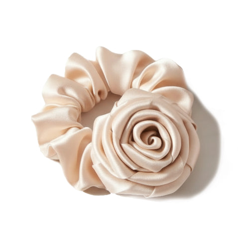 Fiorina - Satin Rosen-Scrunchie in zartem Rosa