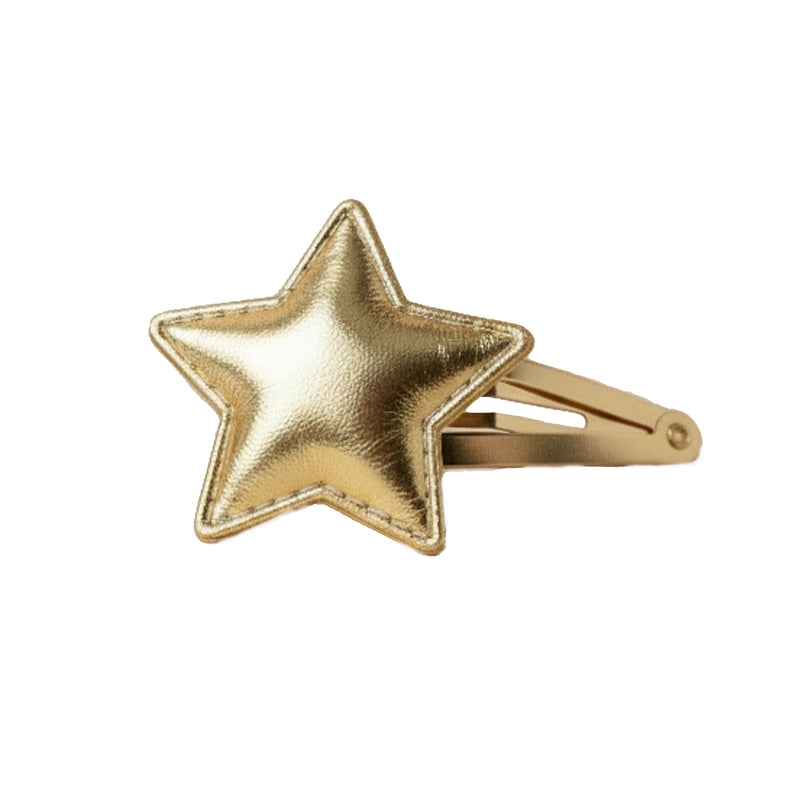 Piccola - Haarclip-Set mit Sternchen und Herz in Gold & Silber