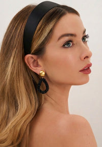 COMING SOON | Portofino - Elegante Kristall Ohrclips in Schwarz