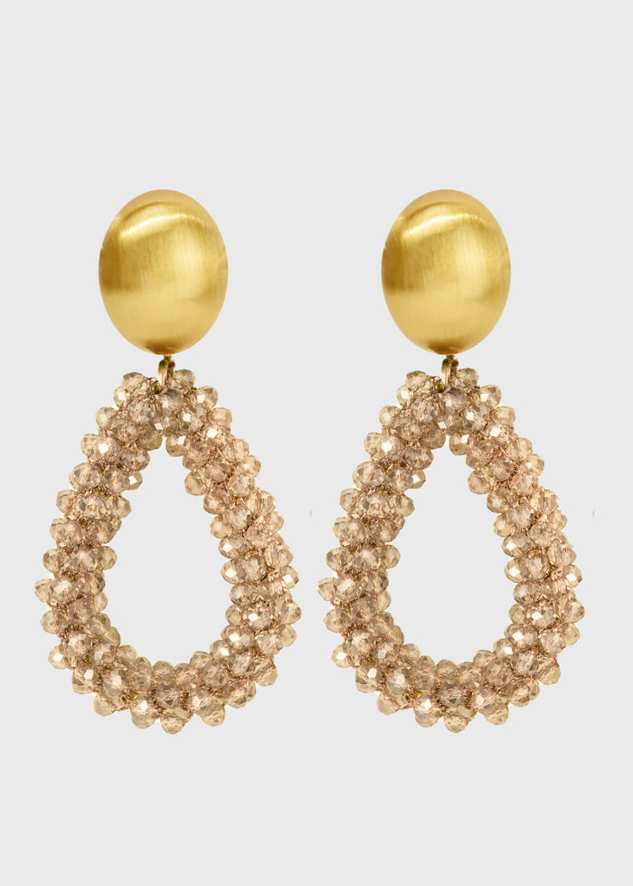 COMING SOON | Portofino - Elegante Kristall Ohrclips in Gold