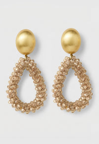 Portofino - Elegante Kristall Ohrclips in Gold