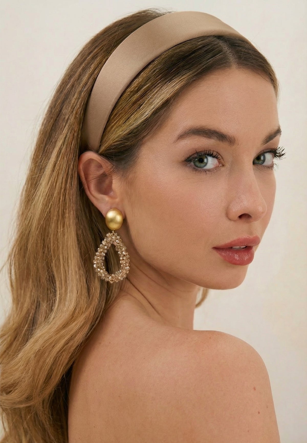 Portofino - Elegante Kristall Ohrclips in Gold