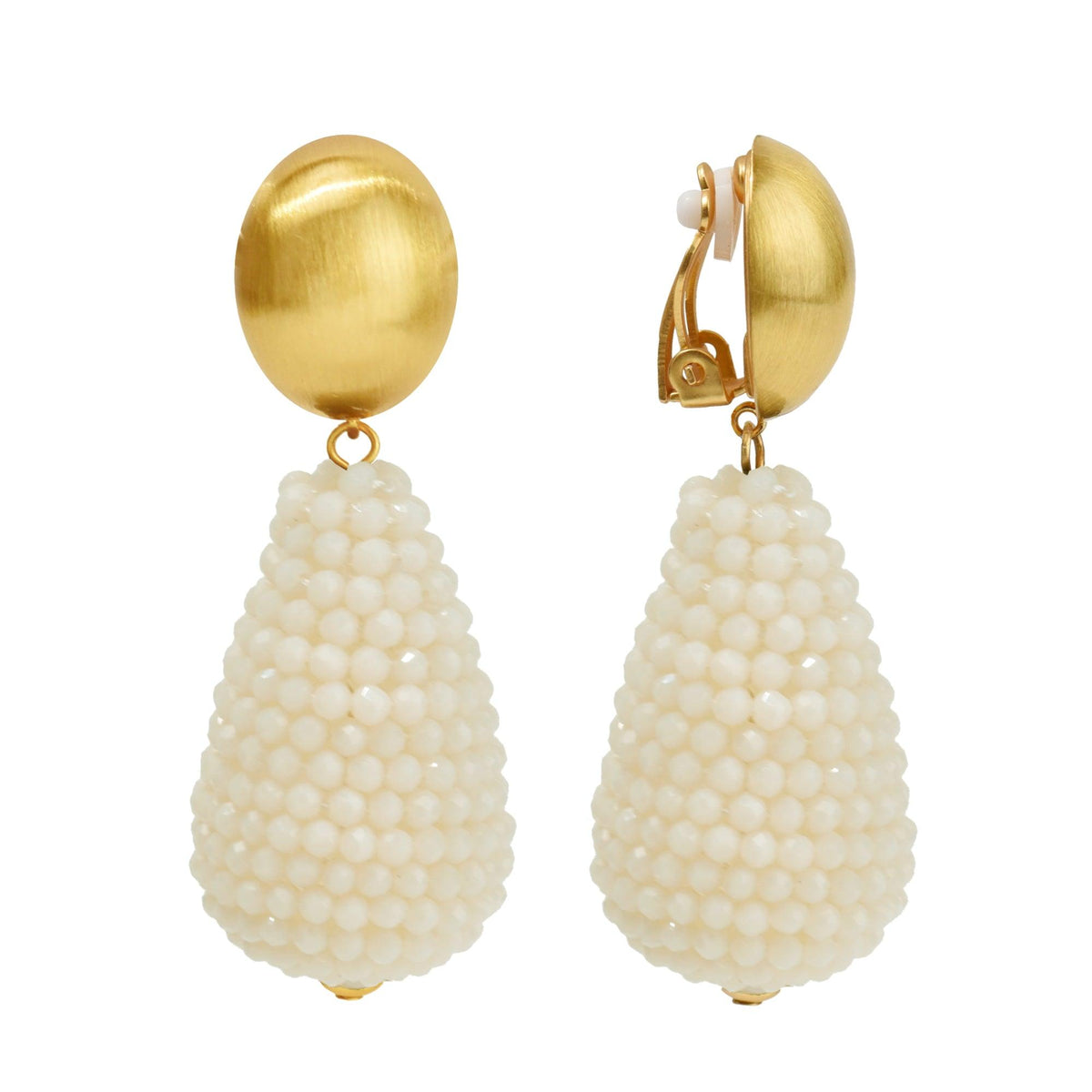 Champagne Problems - Elegante Kristall Ohrclips - Filippa Firenze