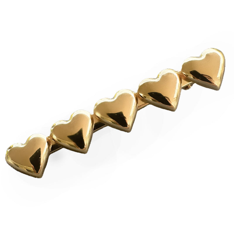 Cuore - Haarclip mit Gold Herzen