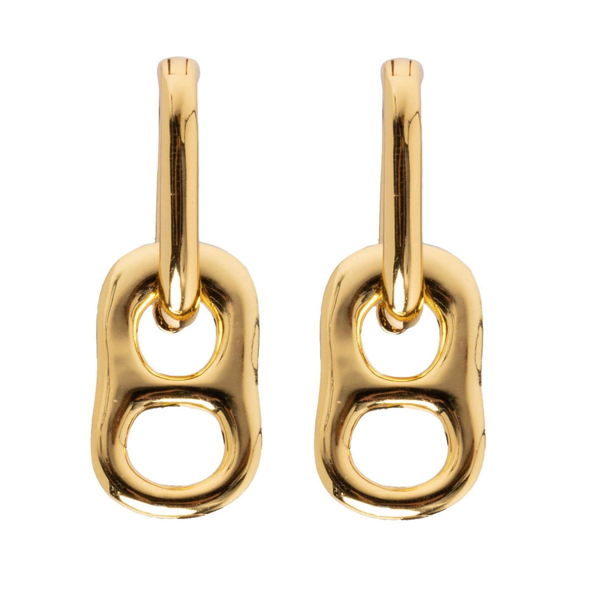 Dolce far Niente - Zirkonia Creolen mit Anhänger Gold - Filippa Firenze
