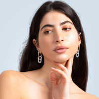 Dolce far Niente - Zirkonia Creolen mit Anhänger Silber - Filippa Firenze