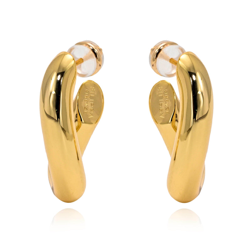 GIGI - Vergoldete Creolen mit modernem Twist - Filippa Firenze