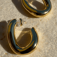 GIGI - Vergoldete Creolen mit modernem Twist - Filippa Firenze