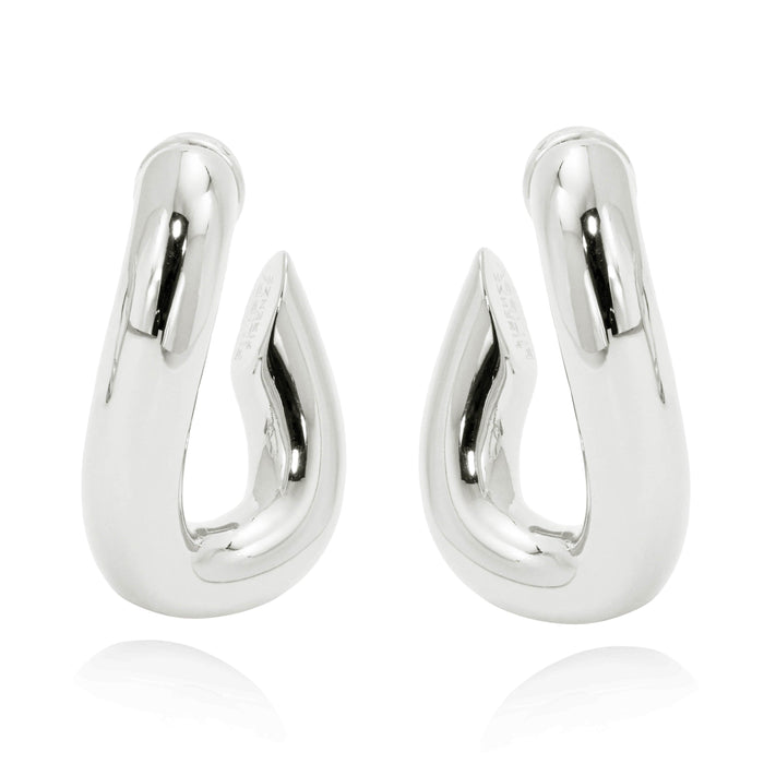 GIGI - Versilberte Creolen mit modernem Twist - Filippa Firenze