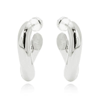 GIGI - Versilberte Creolen mit modernem Twist - Filippa Firenze