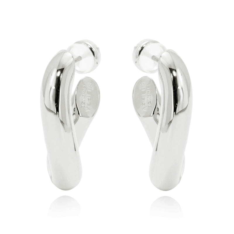 GIGI - Versilberte Creolen mit modernem Twist - Filippa Firenze