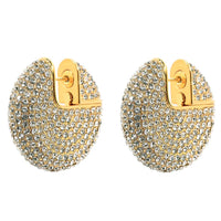 Lunatic - Edle Moon Hoop Creolen mit funkelden Kristallen - Filippa Firenze