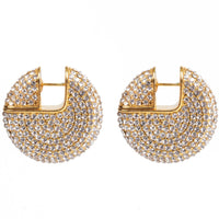 Lunatic - Edle Moon Hoop Creolen mit funkelden Kristallen - Filippa Firenze