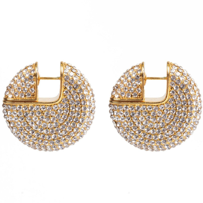 Lunatic - Edle Moon Hoop Creolen mit funkelden Kristallen - Filippa Firenze