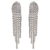 Nightout in Rome - Glamouröse Kristall Tassel Ohrclips - Filippa Firenze