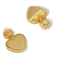 Rubacuori - Vergoldete Statement Herz Ohrclips - Filippa Firenze
