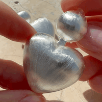 Rubacuori - Versilberte Statement Herz Ohrclips - Filippa Firenze