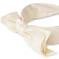 Satin Bow - Satin Haarreif mit Schleife in Creme - Filippa Firenze