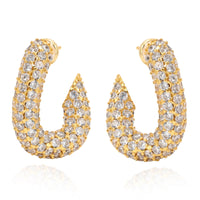 Sparkling GIGI - Edel vergoldete Kristall Creolen mit Twist - Filippa Firenze