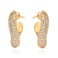 Sparkling GIGI - Edel vergoldete Kristall Creolen mit Twist - Filippa Firenze