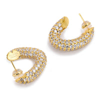 Sparkling GIGI - Edel vergoldete Kristall Creolen mit Twist - Filippa Firenze