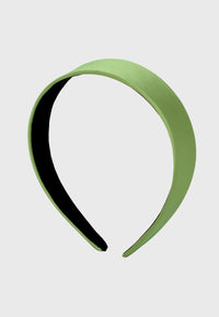 CinCin - Flacher Satin Haarreif in Limetten-Grün