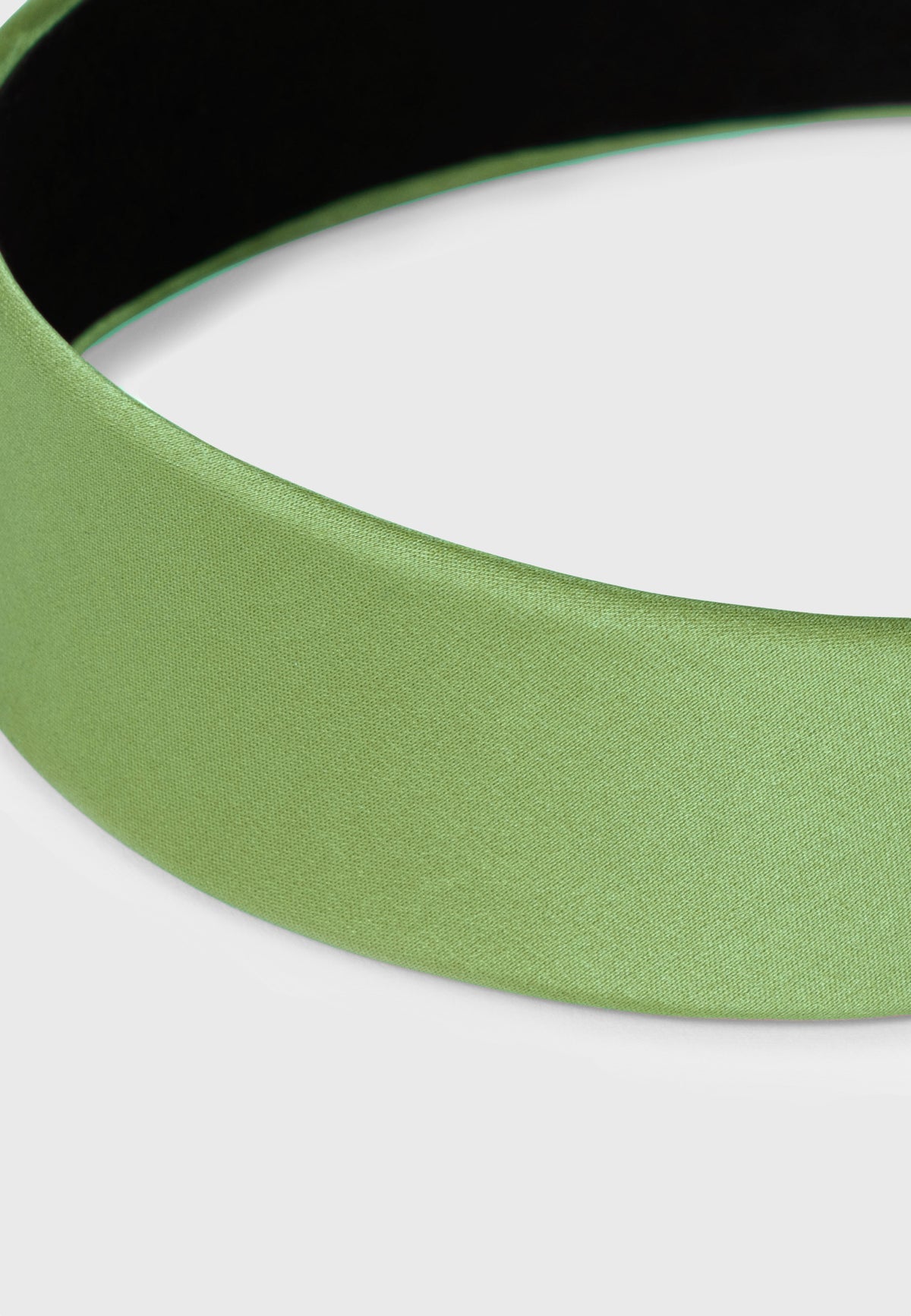 CinCin - Flacher Satin Haarreif in Limetten-Grün