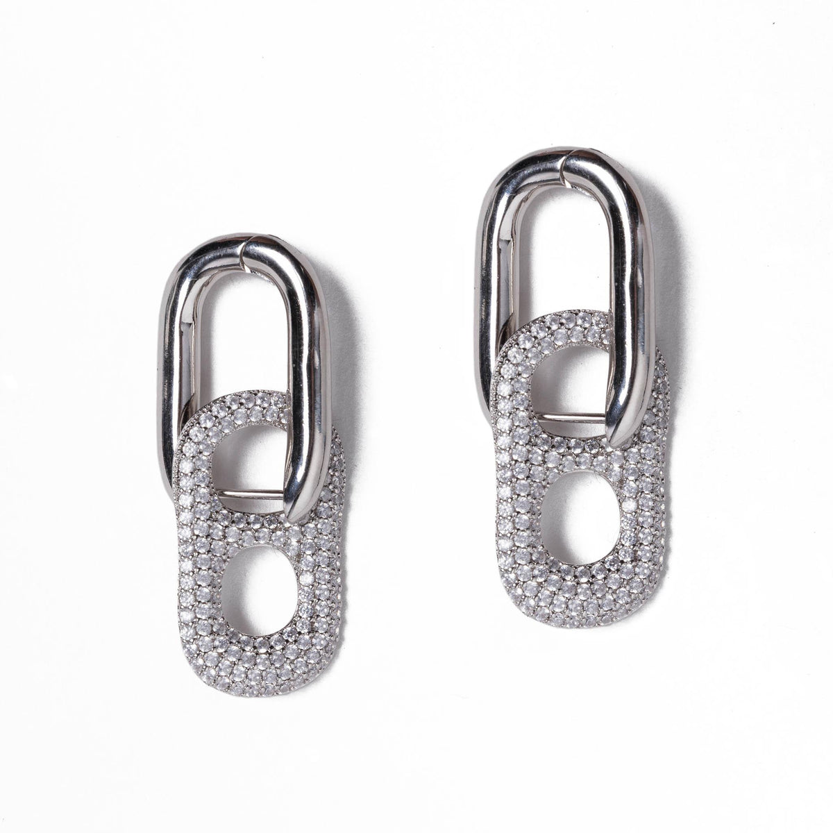 Dolce far Niente - Zirkonia Creolen mit Anhänger Silber - Filippa Firenze