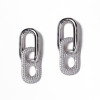 Dolce far Niente - Zirkonia Creolen mit Anhänger Silber - Filippa Firenze